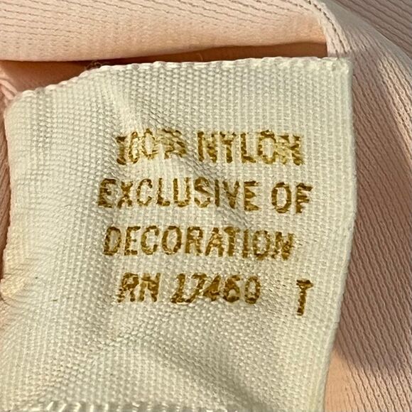 John Kloss Peach V Neck 100% Nylon Loungewear Sleep Dress Floor Length - Picture 7 of 7